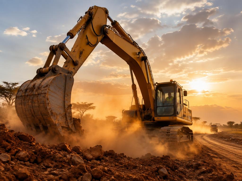 Excavator on a Thamar Engineering site
